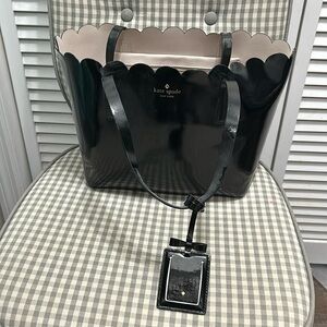 Black Kate Spade with Scallop Detail